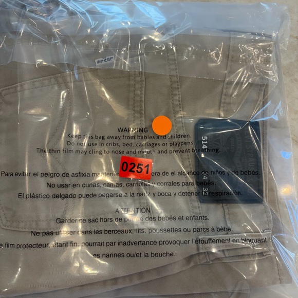 MEN'S SALE Levi’s 514 Khaki Straight Leg Pants 34x32 Classic Casual Chinos - Picture 12 of 12